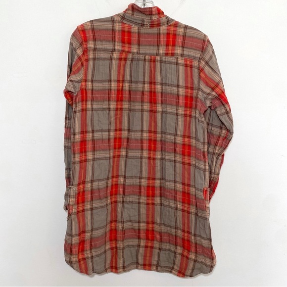 Free People X CP Shades Teton Tunic Dress Campfire Plaid Fall Autumn XS - Picture 3 of 7